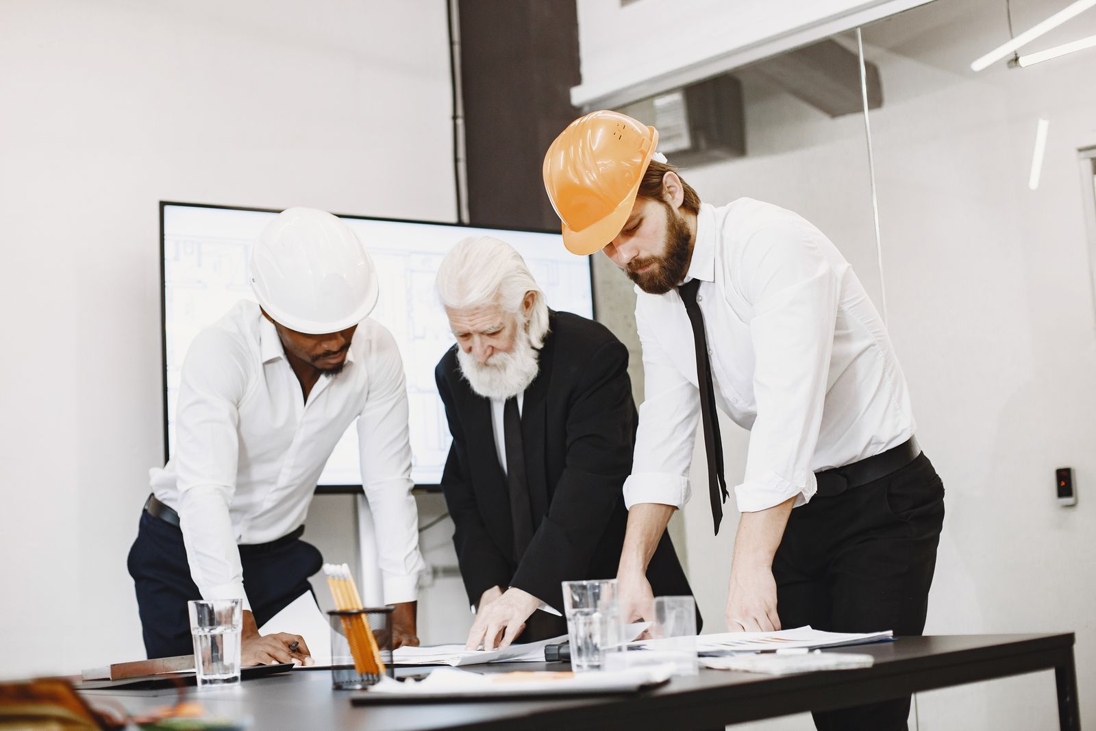 Architecture team collaborating